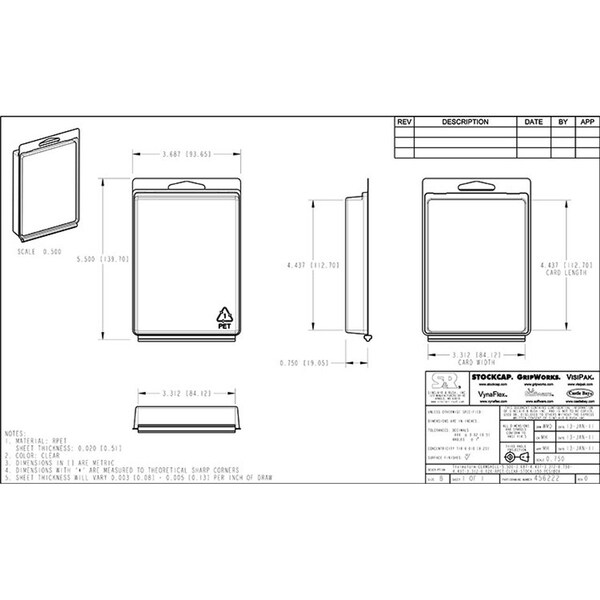 Thermoform-CLAMSHELL-5.500-3.687-4.437-3.312-0.750-4.437-3.312--CLEAR, 150PK